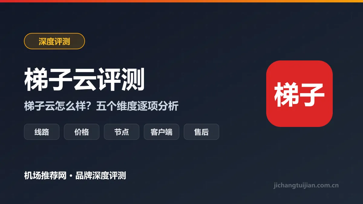 梯子云深度评测封面：线路、价格、节点、客户端、售后五个维度